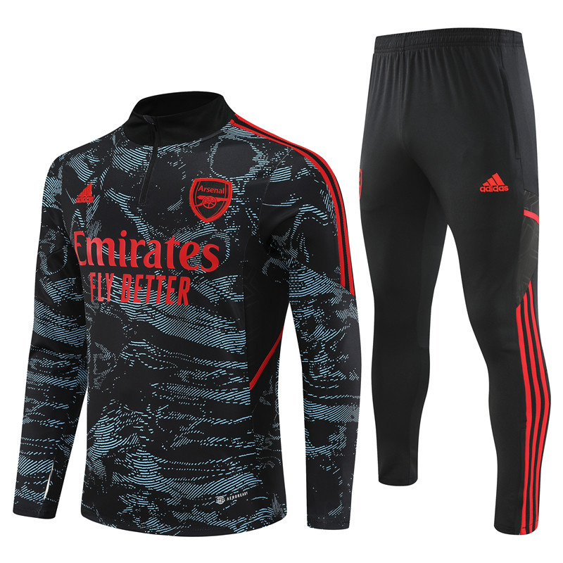 AAA Quality Arsenal 22/23 Tracksuit - Black/Red